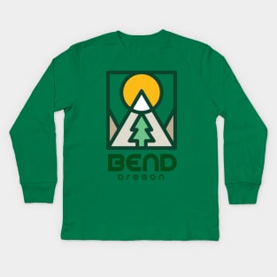 Bend Oregon Mountains Kids Long Sleeve T-Shirt